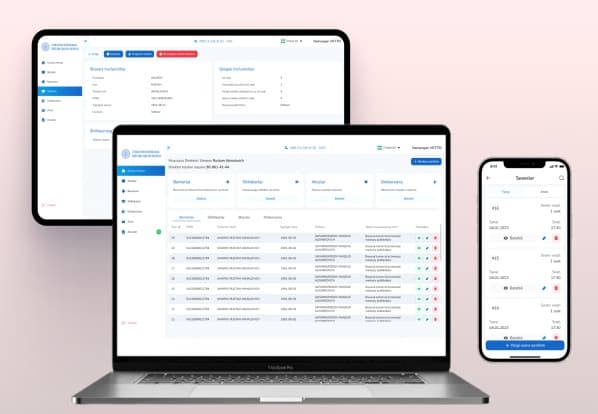 Реестр пациентов на ноутбуке, планшете и телефоне